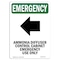 Signmission OSHA EMERGENCY, 5" Height, Decal, 5" H, Portrait, OS-EM-D-35-V-10437 OS-EM-D-35-V-10437 - alternate 1